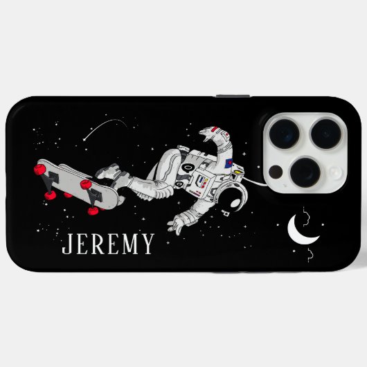 Skateboarding Astronaut Case-Mate iPhone Hülle (Rückseite (Horizontal))