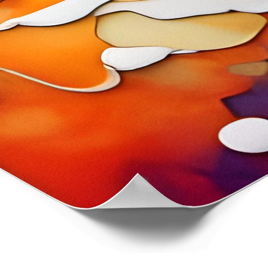 Skateboarding Bernese Mountain Hund Poster (Ecke)