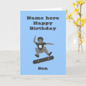 Skateboarding Boy, Son Birthday Karte hinzufügen N (Gelbe Blume)