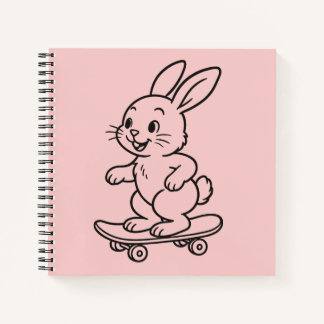 Skateboarding Bunny Notizblock