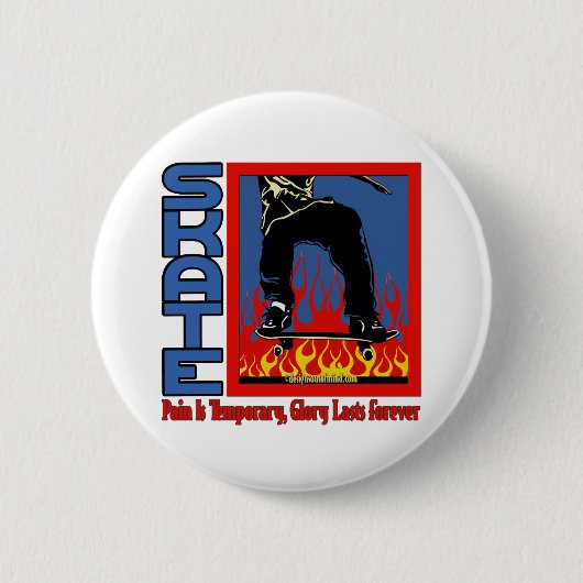 Skateboarding Button (Vorderseite)