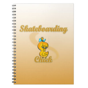 Skateboarding Chick Notizblock
