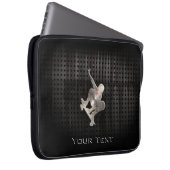 Skateboarding; Cooles Schwarzes Laptopschutzhülle (Vorne Rechts)