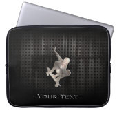 Skateboarding; Cooles Schwarzes Laptopschutzhülle (Vorderseite)