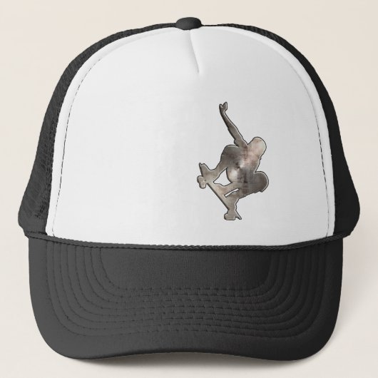 Skateboarding; Cooles Schwarzes Truckerkappe (Vorderseite)