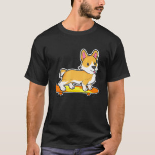 Skateboarding Corgi Skateboard Hund Skater Skaten  T-Shirt