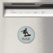 Skateboarding - custom text on metal for Skater Magnet (In Situ (Geschirrspüler))