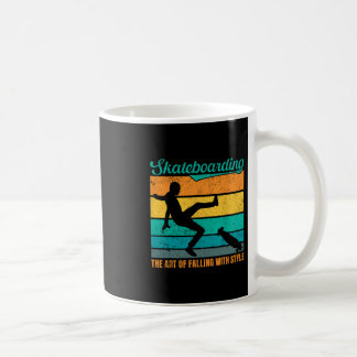 Skateboarding Die Kunst des Fallens Retro Lustiges Kaffeetasse