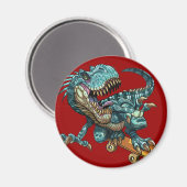 Skateboarding Dinosaur Magnet (Vorderseite/Rückseite)