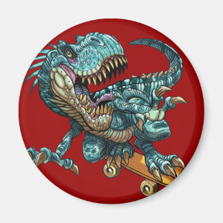 Skateboarding-Dinosaur-Magnet Magnet