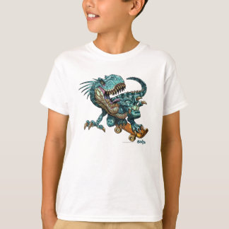 Skateboarding Dinosaurier-T-Shirt T-Shirt