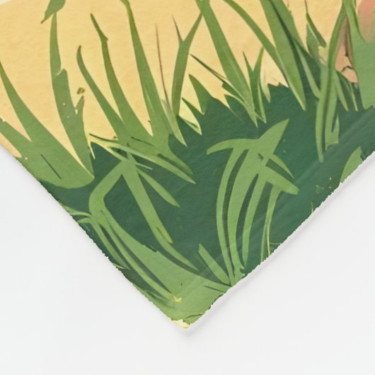 Skateboarding Dog Summer Funny Retro Beach Fleecedecke (Ecke)