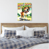 Skateboarding Dog Summer Funny Retro Beach Leinwanddruck (Insitu (Schlafzimmer))