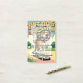 Skateboarding Dog Summer Funny Retro Beach  Post-it Klebezettel (Auf Schreibtisch)