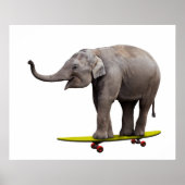 Skateboarding Elefant Poster (Vorne)