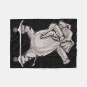 Skateboarding Elephant On Skateboard Gift For Skat Fleecedecke (Vorderseite (Horizontal))