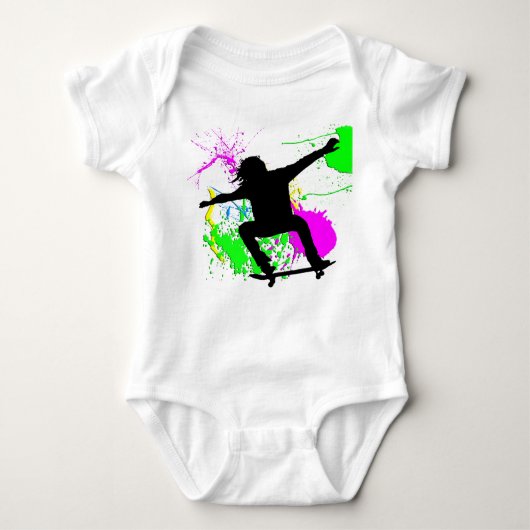 Skateboarding Extrem Baby Strampler (Vorderseite)