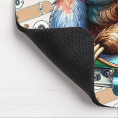 Skateboarding-Faultier-Mauspad Mousepad (Ecke)