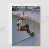 Skateboarding Foto Skate Park Girl Birthday Party Einladung (Rückseite)