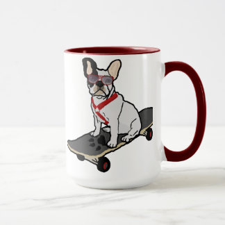 Skateboarding französische Bulldoggen-Tasse Tasse