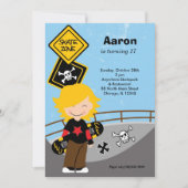 Skateboarding Geburtstag Einladung (Vorderseite)