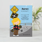 Skateboarding Geburtstag Einladung (Stehend Vorderseite)