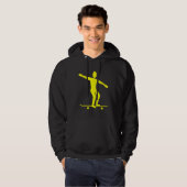 Skateboarding - Gelb Hoodie (Vorne ganz)