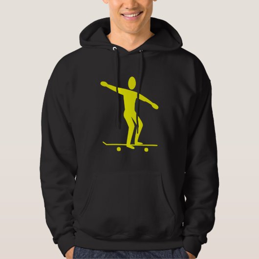 Skateboarding - Gelb Hoodie (Vorderseite)