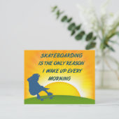 Skateboarding Geweckt Postkarte (Stehend Vorderseite)
