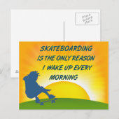 Skateboarding Geweckt Postkarte (Vorne/Hinten)