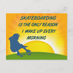 Skateboarding Geweckt Postkarte
