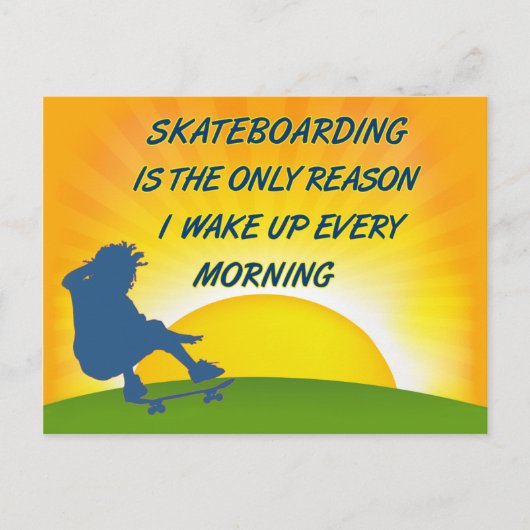 Skateboarding Geweckt Postkarte (Vorderseite)