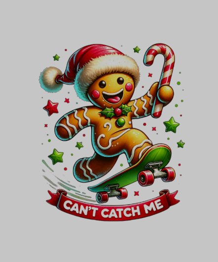 Skateboarding Gingerbread Joy Hoodie (Halsband)