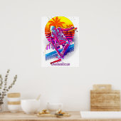 Skateboarding Girl Poster (Küche)