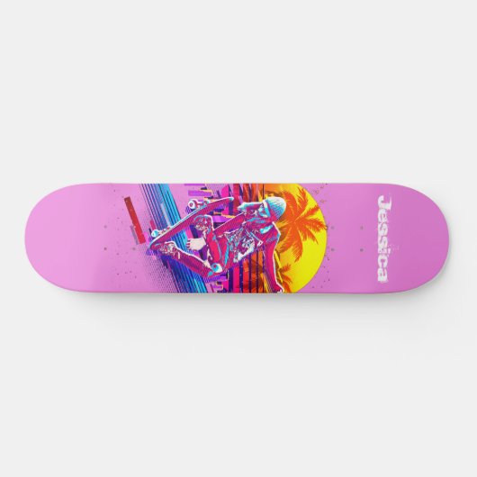 Skateboarding Girl Skateboard (Horizontal)