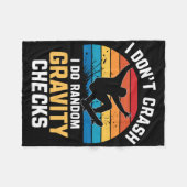 Skateboarding Gravity Check Funny Skater Gift Mens Fleecedecke (Vorderseite (Horizontal))