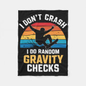 Skateboarding Gravity Check Funny Skater Gift Mens Fleecedecke (Vorderseite)