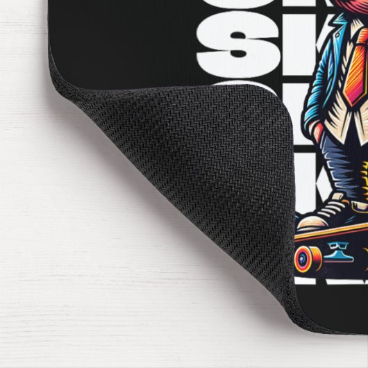 Skateboarding Gravity Never Heard Pig Skateboard Mousepad (Ecke)