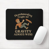 Skateboarding Gravity Quote Vintage Graphic Design Mousepad (Mit Mouse)