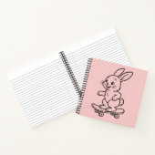 Skateboarding-Hase Notizblock (Innenseite)