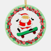 Skateboarding Holiday Geschenk Keramik Ornament (Vorne)