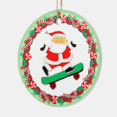 Skateboarding Holiday Geschenk Keramik Ornament (Links)