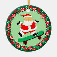 Skateboarding Holiday Geschenk Keramik Ornament
