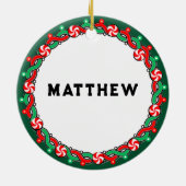 Skateboarding Holiday Geschenk Keramik Ornament (Hinten)