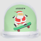 Skateboarding Holiday Geschenk Kleine Geschenk Schneekugeln (Rückseite)