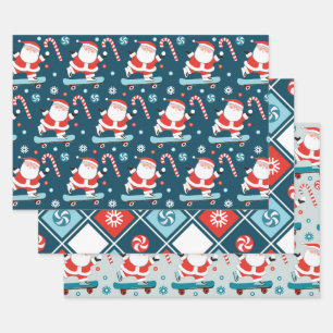 Skateboarding Holiday Geschenkpapier