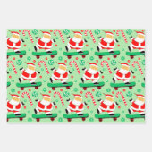Skateboarding Holiday Geschenkpapier Set (Vorderseite)