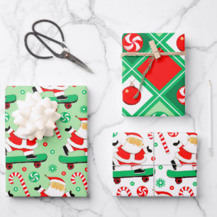 Skateboarding Holiday Geschenkpapier Set