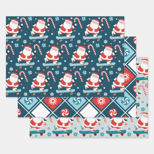 Skateboarding Holiday Geschenkpapier Set (Set)