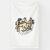 Skateboarding Hund Banner (Vertikal)